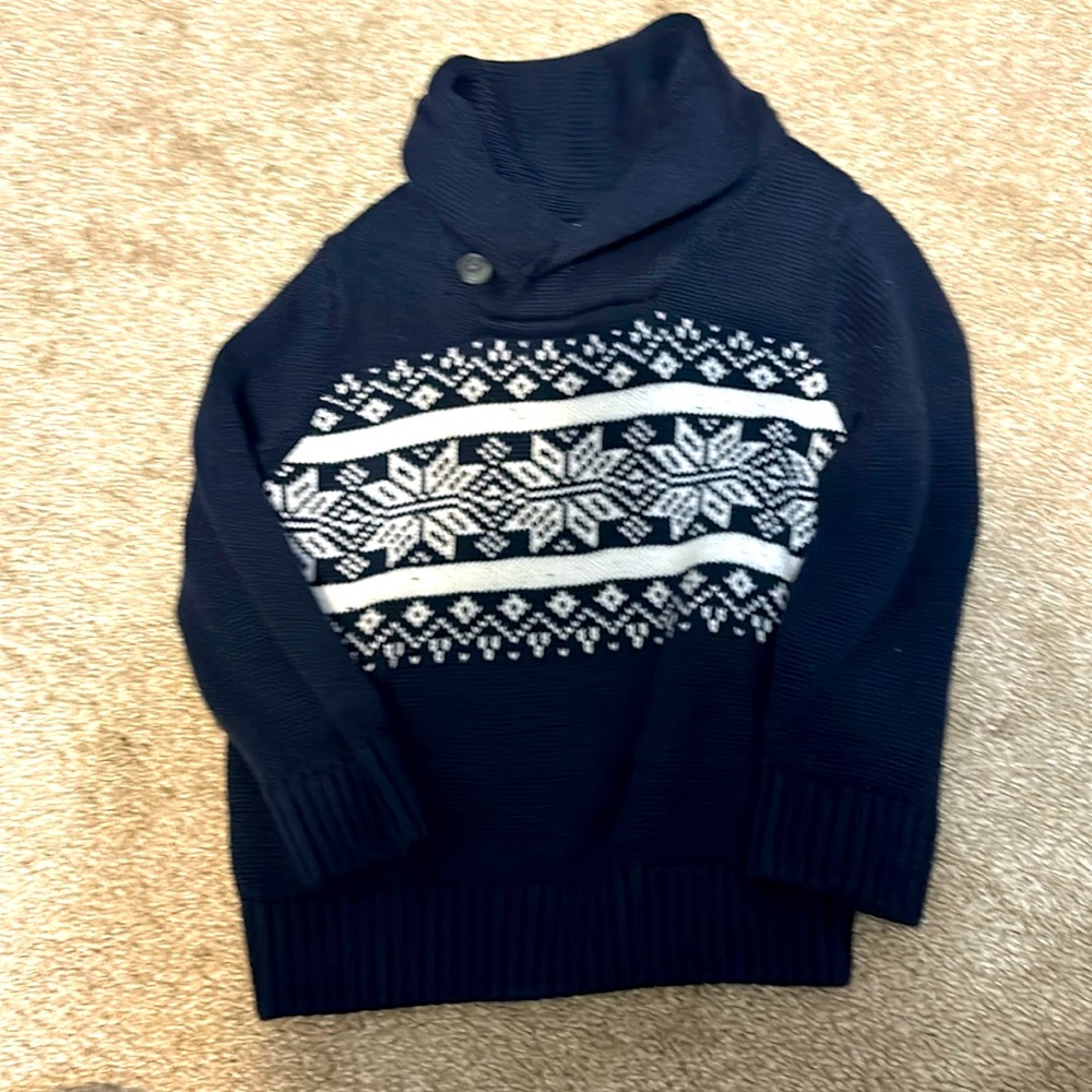 12-18 months navy fair isle sweater.